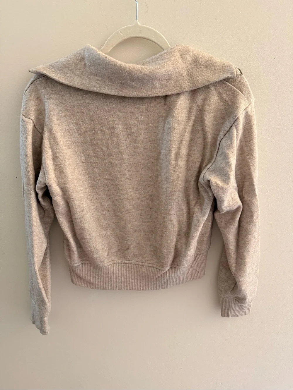 Universal Thread Beige Half-Zip Hooded Sweatshirt